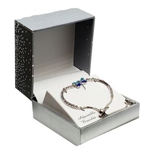 Believe by Brilliance Fine Silver Plated Crystal Dragonfly Adjustable Bracelet